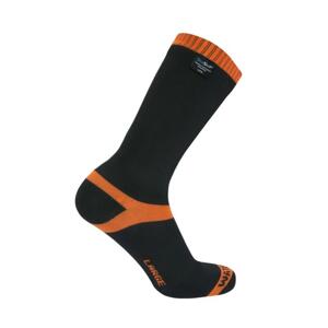 DexShell Hytherm PRO nepromokavé ponožky černá oranžová - M - Tobacco brown stripe