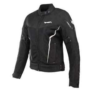 RSA Dámská bunda na motorku Bolt černo-bílá + sleva 200,- na příslušenství - 3XL
