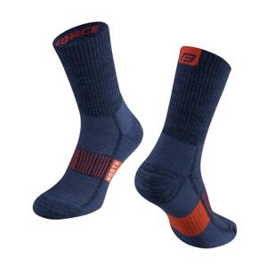 Force Ponožky NORTH modro-oranžové - modro-oranž. L-XL/42-47