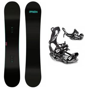 Raven Pure mint dámský snowboard + Raven FT360 black snowboardové vázání - 147 cm + XL (EU 43-46) - černo bílé