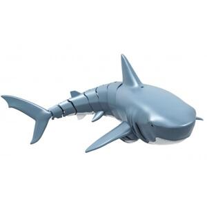 SHARKY, dálkově ovládaný žralok modrý, 4 kanály, dvě lodní turbíny, 2,4Ghz