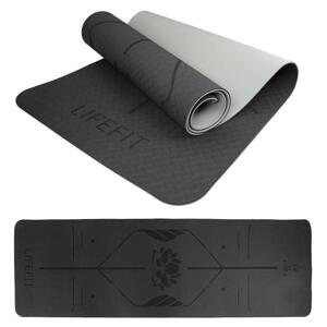 Lifefit Podložka Yoga MAT Lotos Duo 183x58x0.6cm černá
