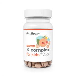 GymBeam B-komplex, tablety na cucání pro děti 120 tab. POUZE meruňka (VÝPRODEJ)